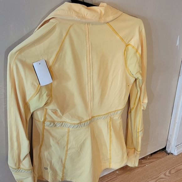 Bright yellow Lululemon active sweater - Picture 3 of 6